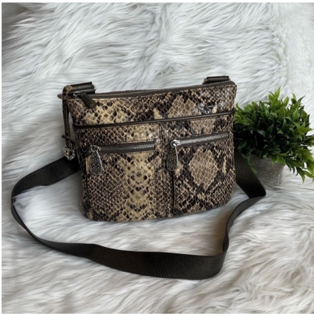 Brighton Zoe Snakeskin Crossbody